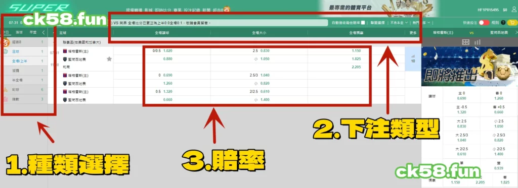 球版頁面介紹 球版頁面介紹